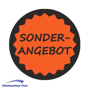 Aktionsetiketten - Durchmesser 30 mm - SONDERANGEBOT - 1000 Stück - Leuchtrot